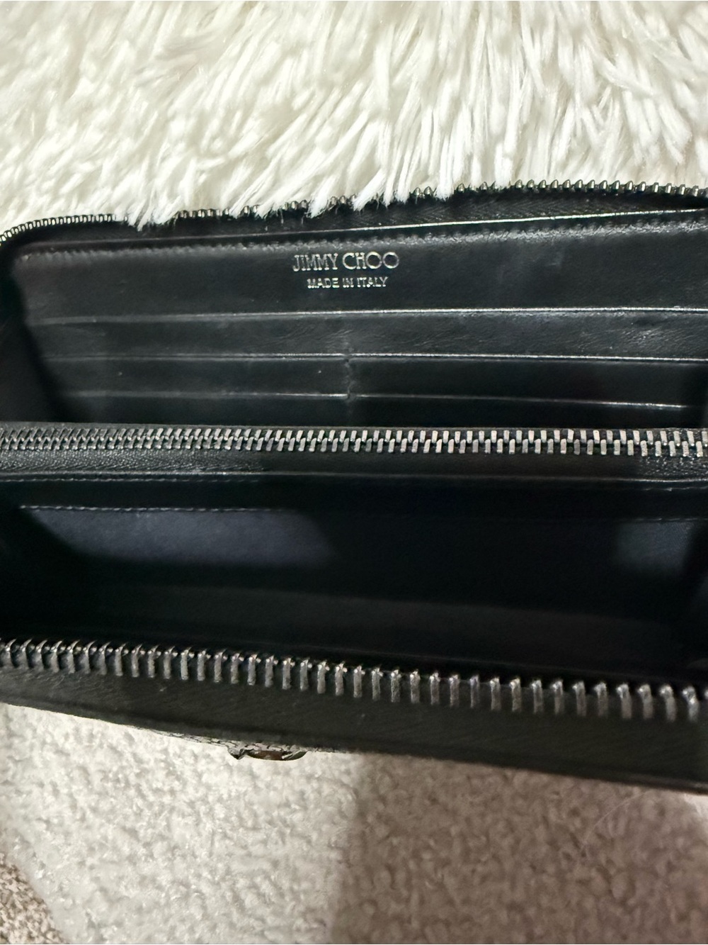 Jimmy Choo Continental Python-Effect Zip Wallet NWOT Card Included. - Picture 9 of 13